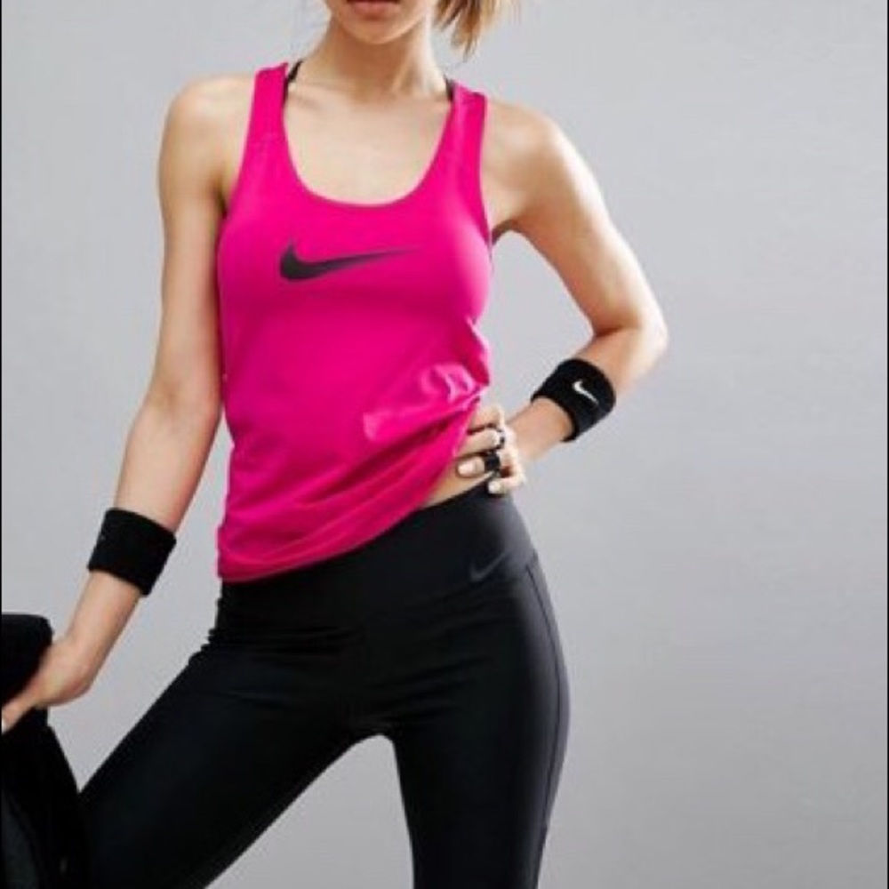Pink Nike Pro tank top